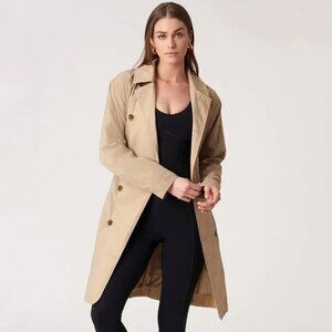 New Balance x Bandier tech trench coat khaki lightweight XS